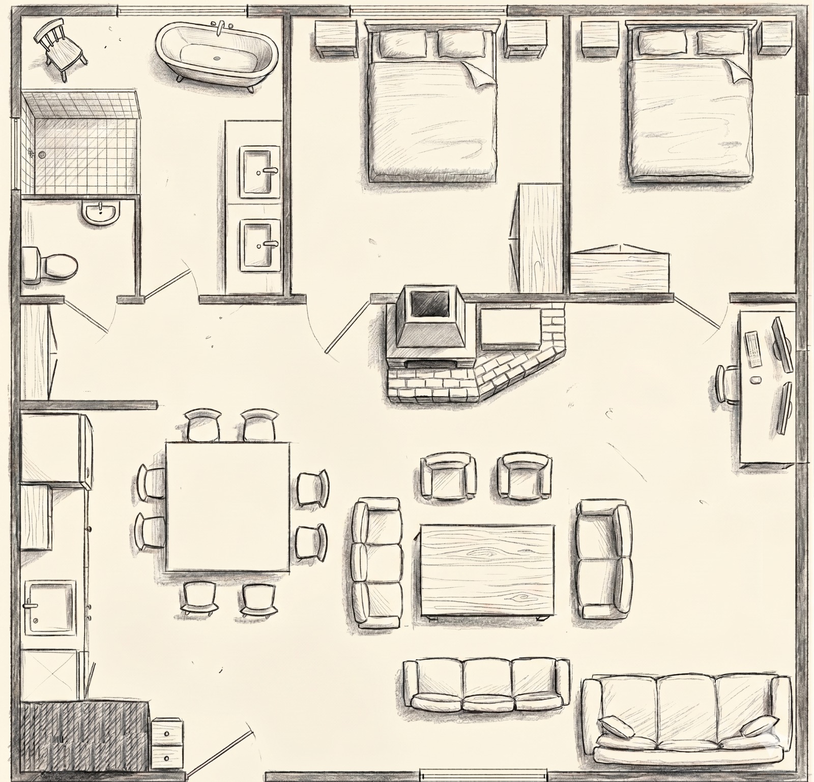 Rzut apartamentu Modern
